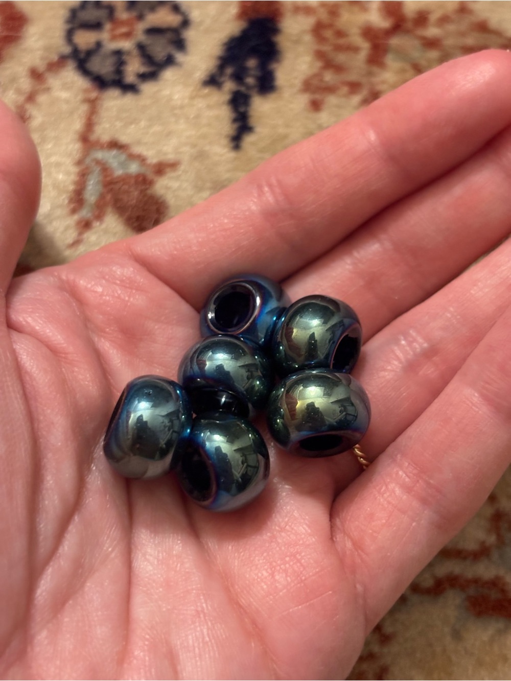 Vintage Chrome Coloured Beads/Charms